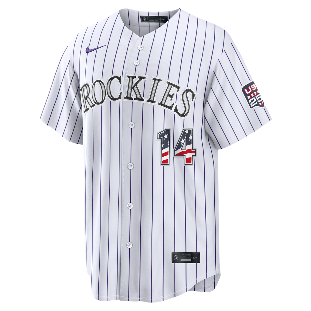 Fourth of July Colorado Rockies Ezequiel Tovar | Nike White USA 250 Stadium Jersey