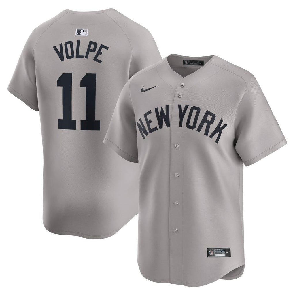 New York Yankees Anthony Volpe | Nike Gray Away Limited Player Jersey
