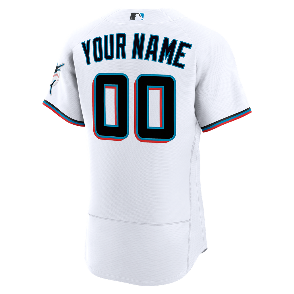 Miami Marlins | Nike White Home Authentic Custom Jersey