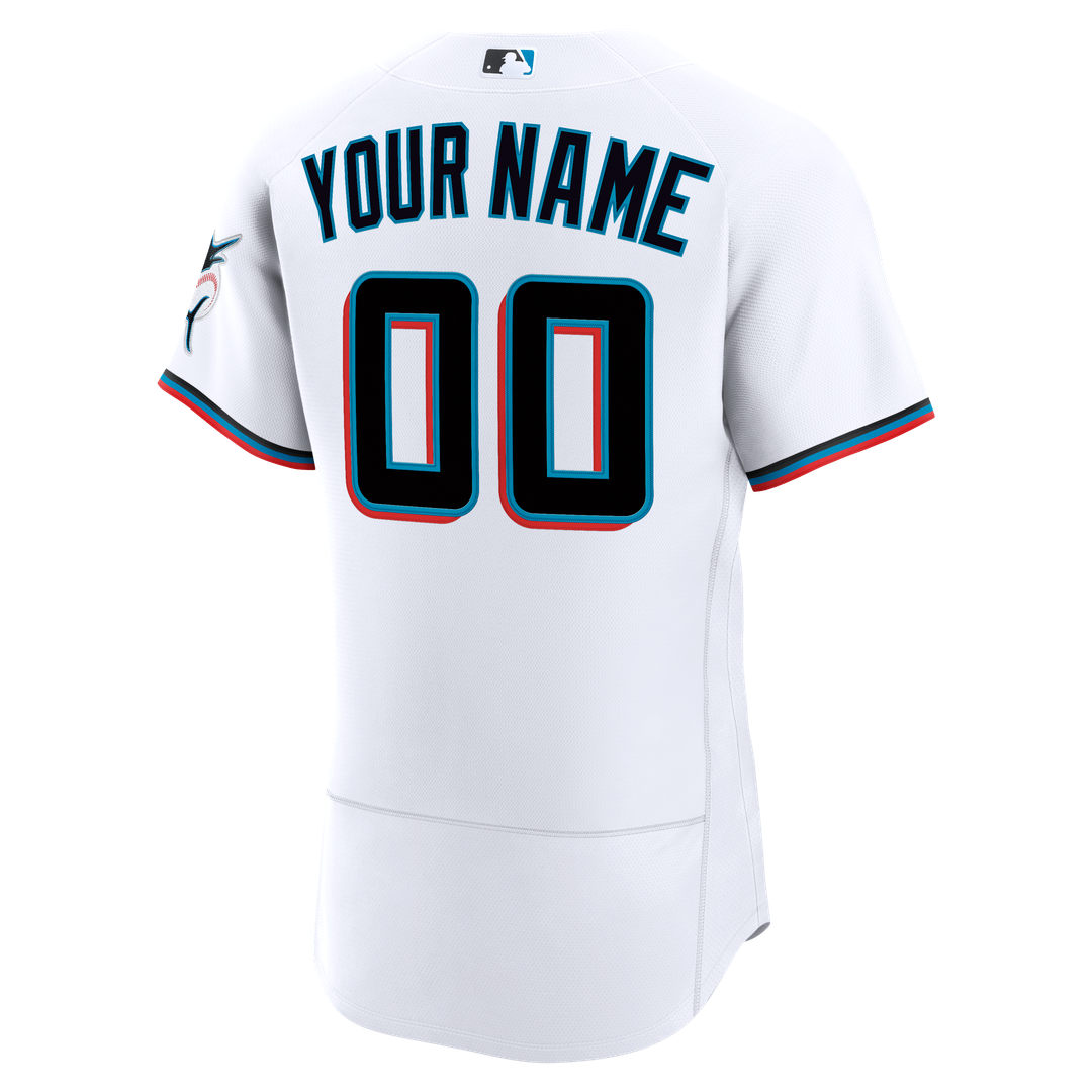 Miami Marlins | Nike White Home Authentic Custom Jersey