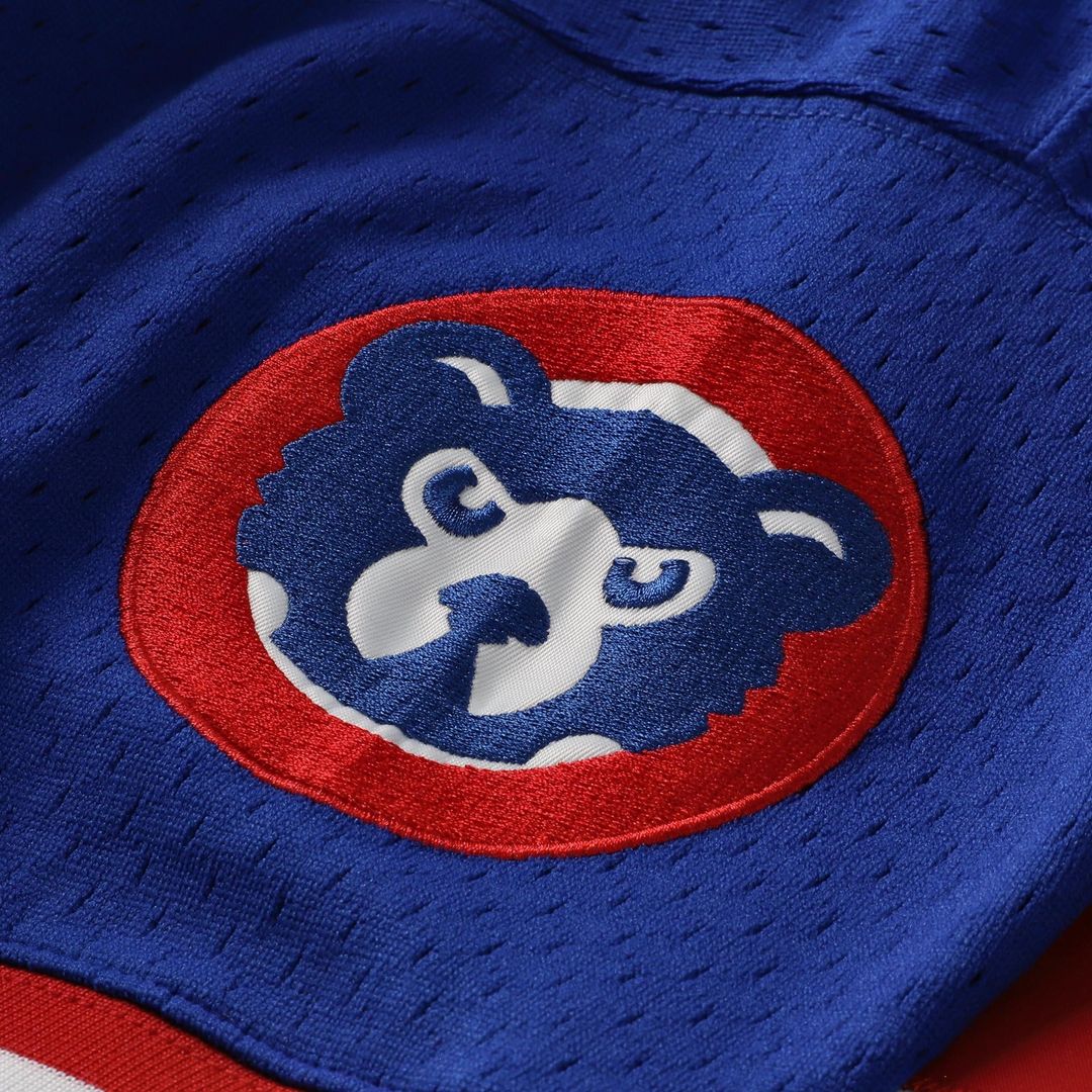 Chicago Cubs Ryne Sandberg | Mitchell & Ness Royal Cooperstown Collection 1996 Mesh Batting Practice Button-Up Jersey