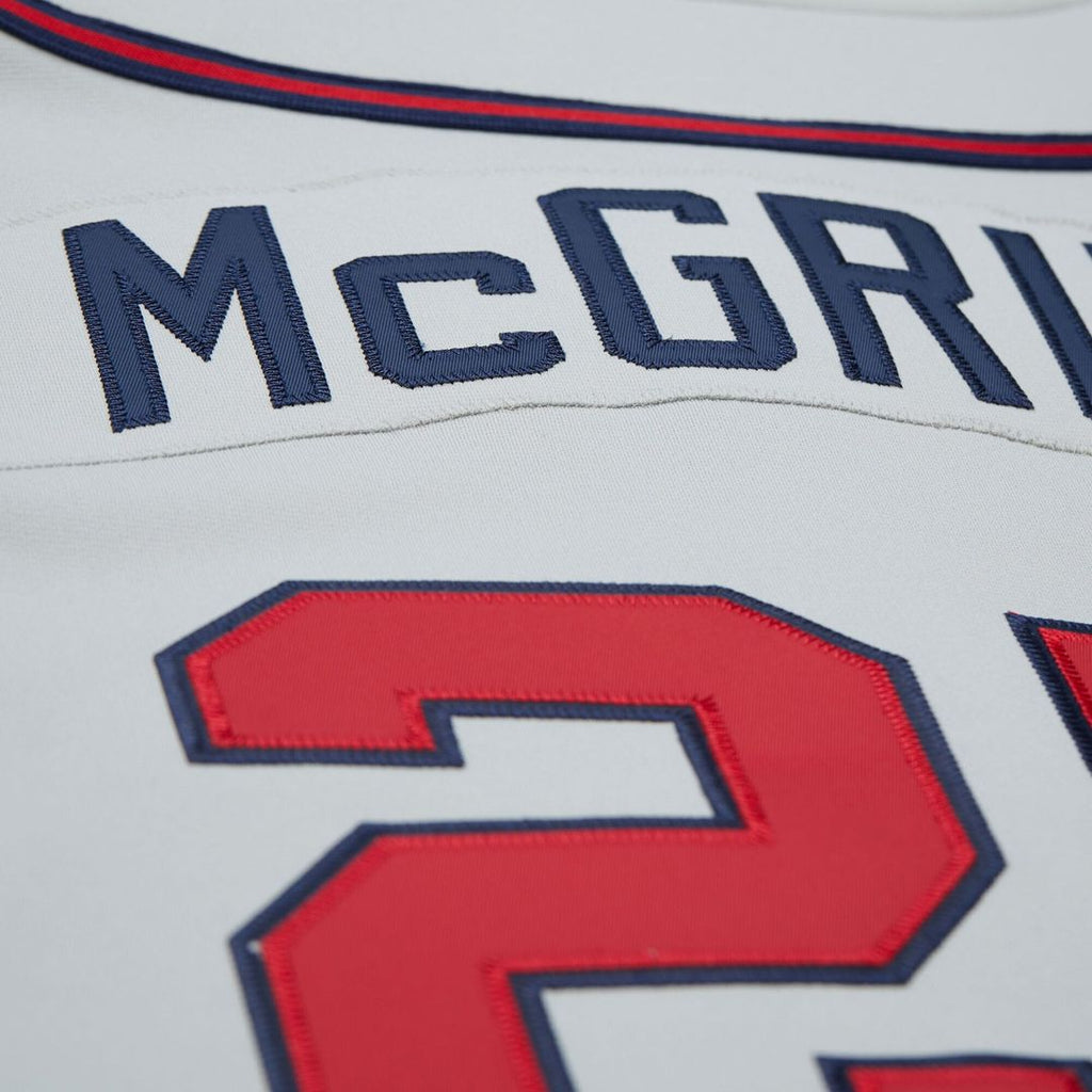 Atlanta Braves Fred McGriff | Mitchell & Ness Gray 1995 Throwback Authentic Jersey