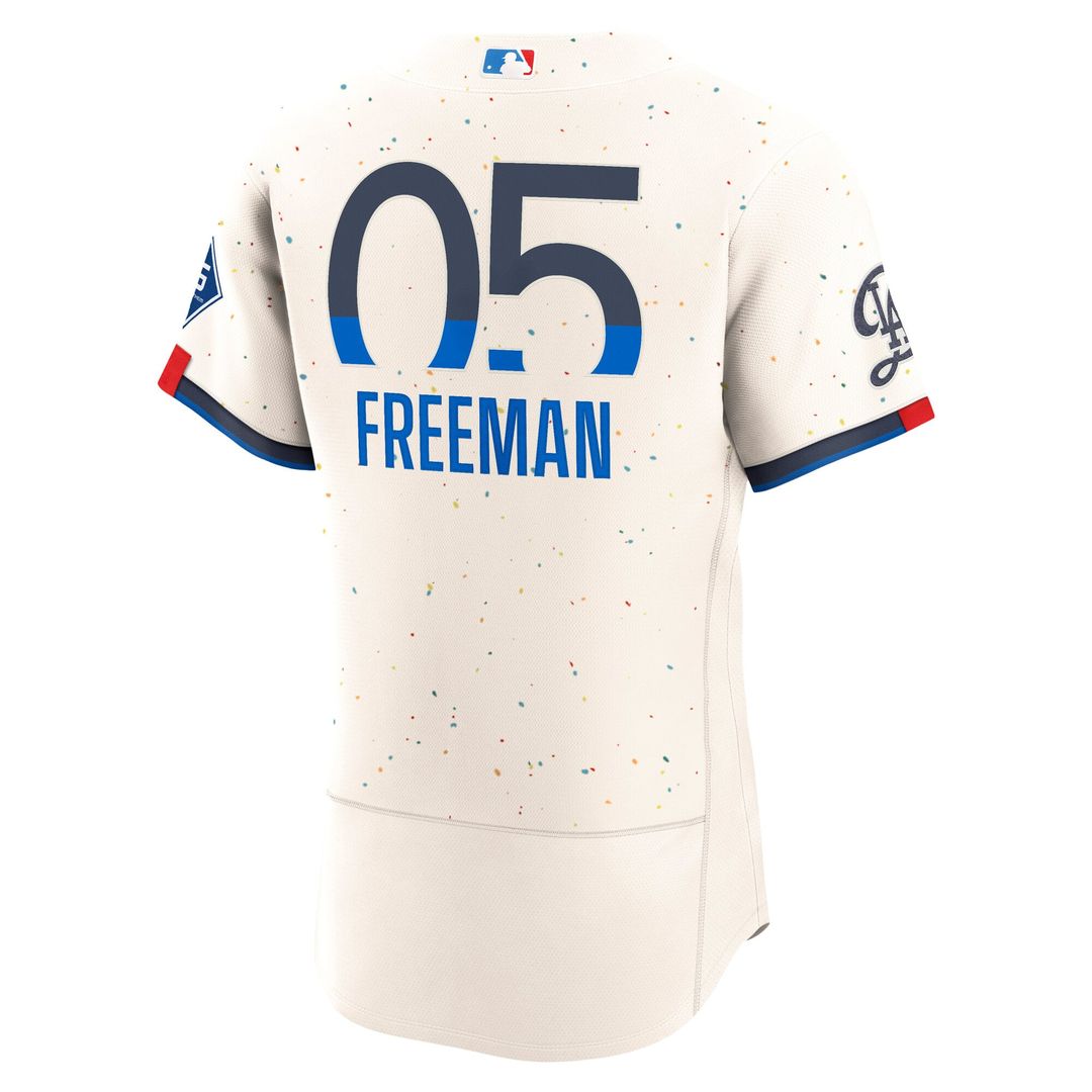Los Angeles Dodgers Freddie Freeman | Nike Cream City Connect Authentic Sponsor Patch Jersey