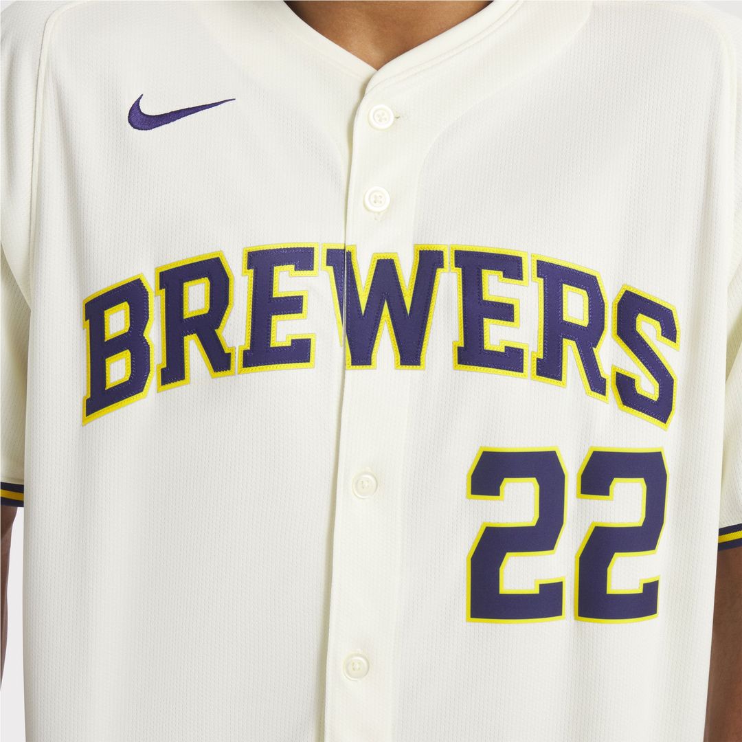 Milwaukee Brewers Christian Yelich | Nike Cream Home Limited Player Jersey