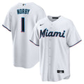 Miami Marlins Connor Norby | Nike White Home Replica Jersey