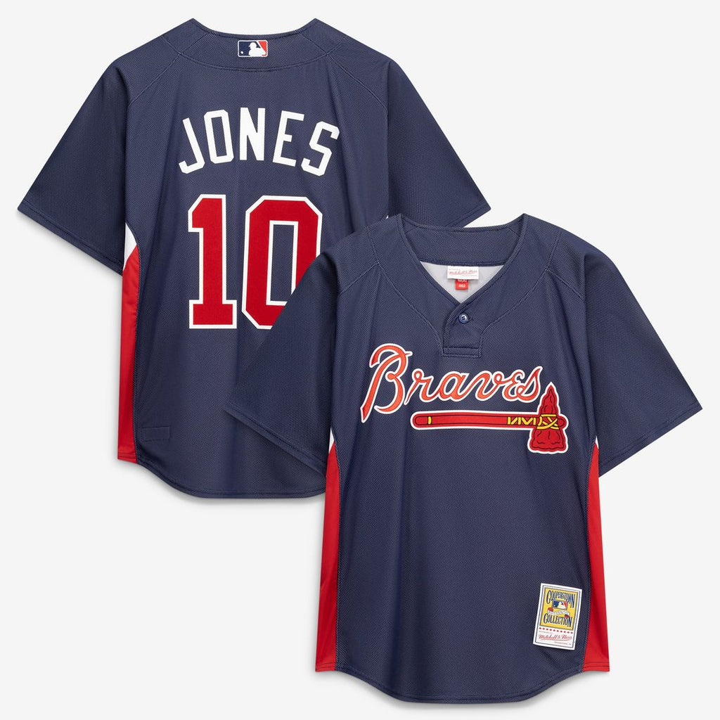Atlanta Braves Chipper Jones | Mitchell & Ness Navy Authentic Batting Practice Jersey