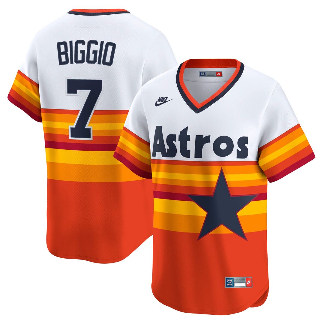 Houston Astros Craig Biggio | Nike White Throwback Cooperstown Collection Limited Player Jersey