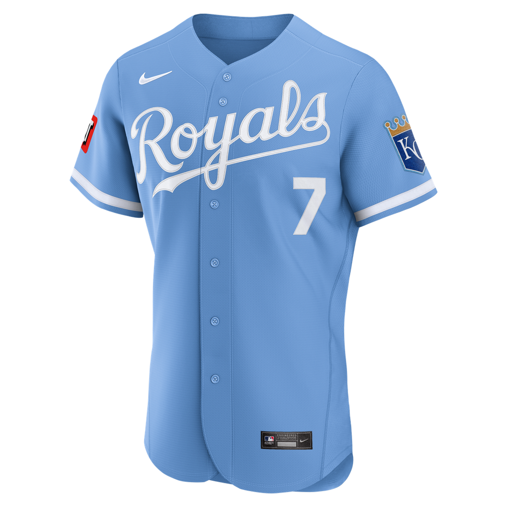 Kansas City Royals Bobby Witt Jr. | Nike White Home Authentic Sponsor Patch Jersey