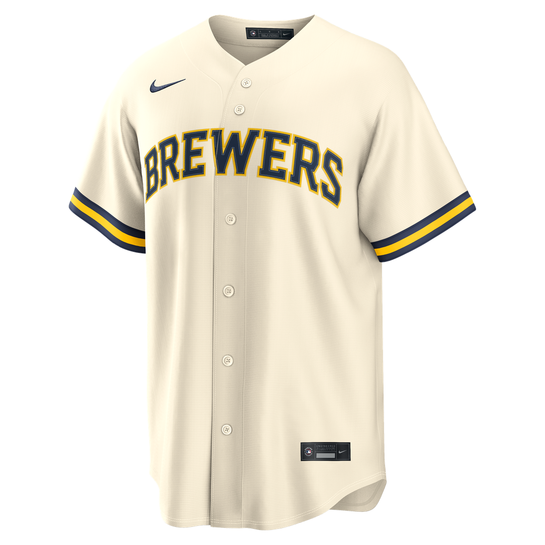 Milwaukee Brewers | Nike Cream Home Replica Custom Jersey