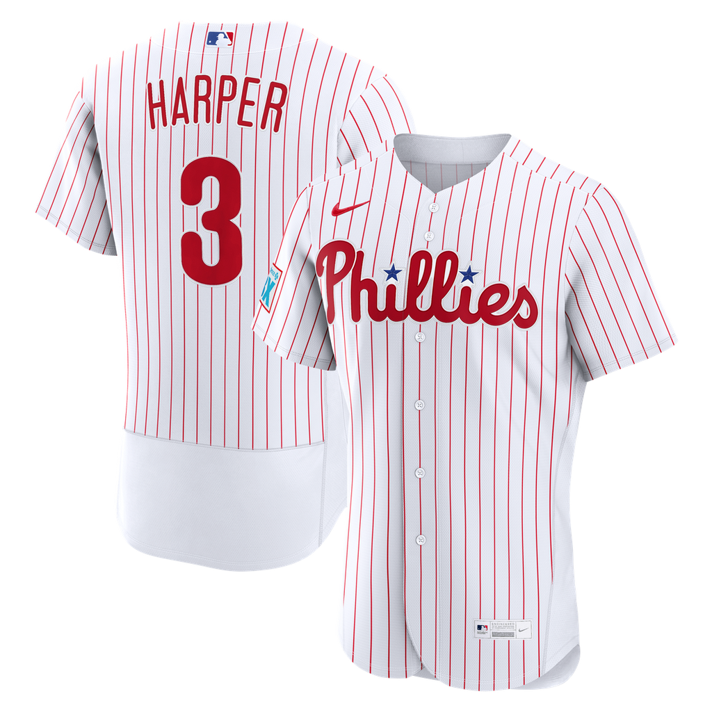 Philadelphia Phillies Bryce Harper | Nike Light Blue Alternate Authentic Sponsor Patch Jersey