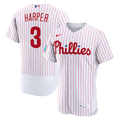 Philadelphia Phillies Bryce Harper | Nike White Home Authentic Sponsor Patch Jersey