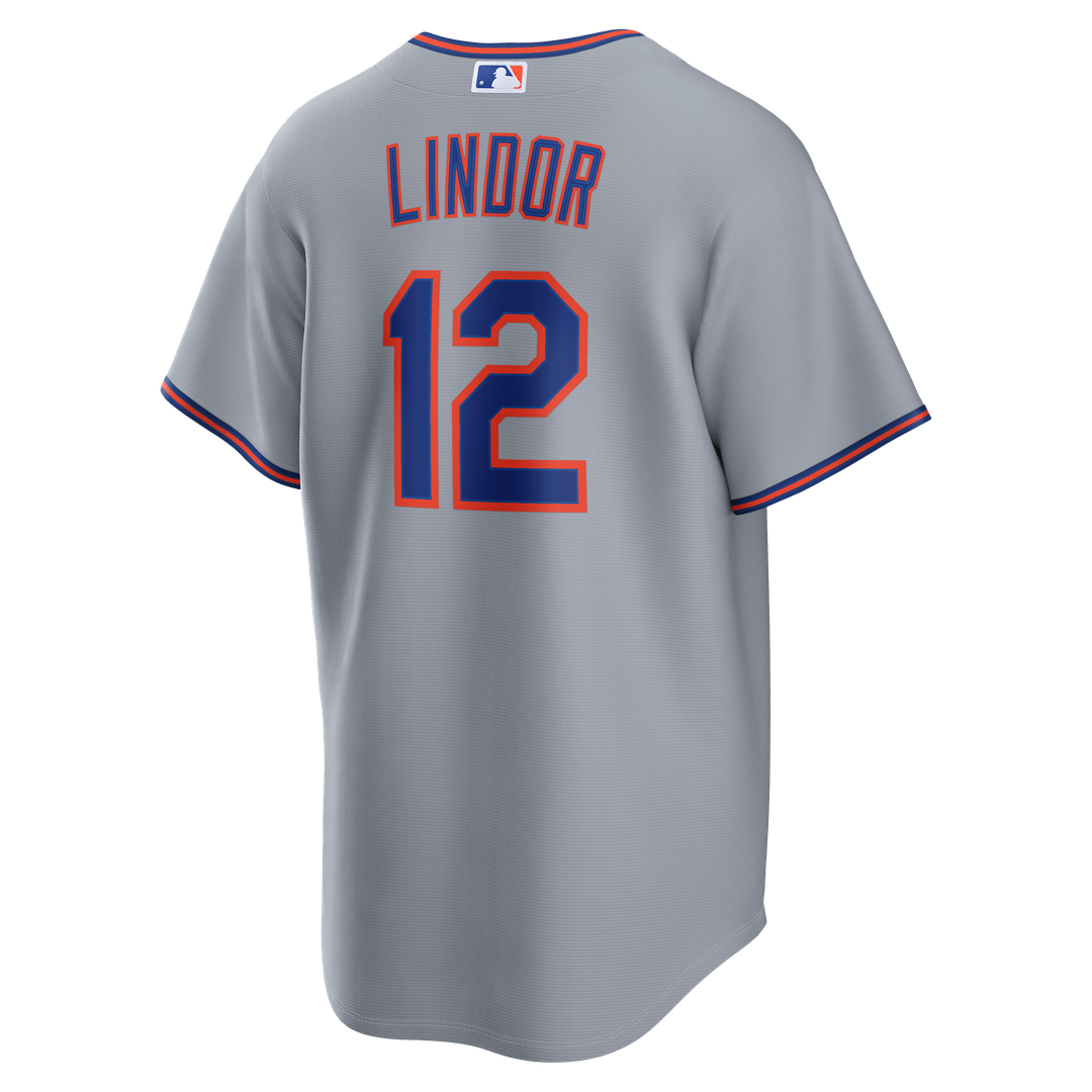 New York Mets Francisco Lindor | Nike Gray Road Replica Jersey