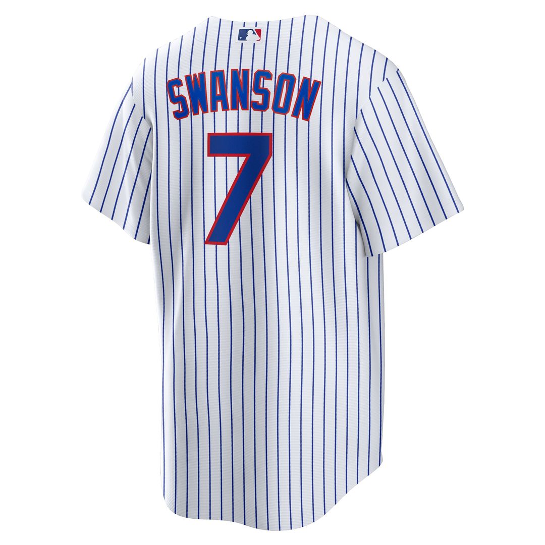 Chicago Cubs Dansby Swanson | Nike White Replica Player Jersey