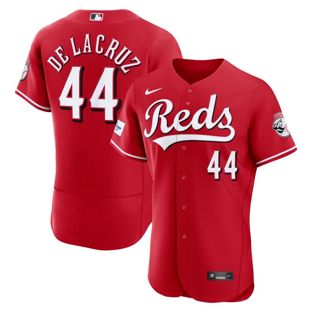 Cincinnati Reds Elly De La Cruz | Nike Red Alternate Authentic Sponsor Patch Jersey