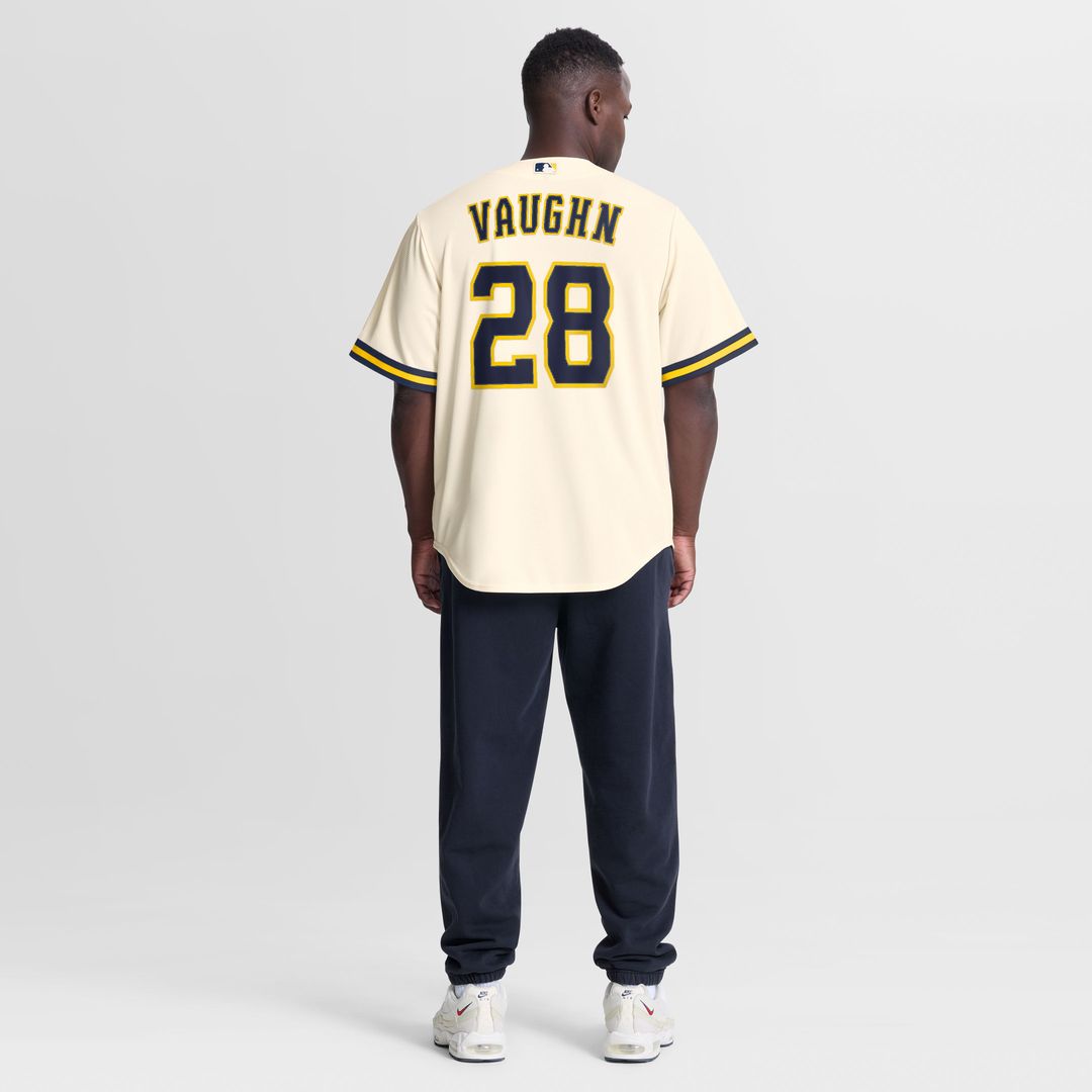 Milwaukee Brewers Andrew Vaughn | Nike Cream Home Replica Jersey
