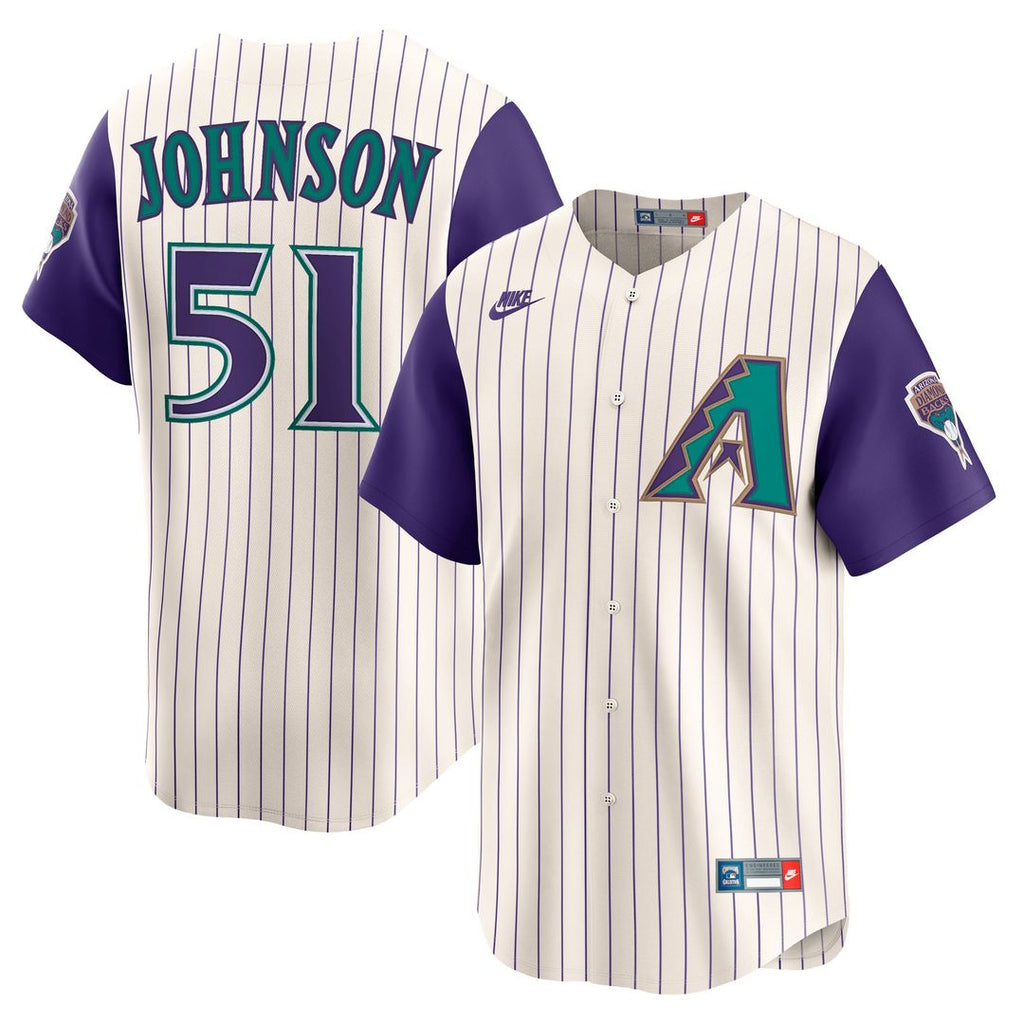 Arizona Diamondbacks Randy Johnson | Nike Black Throwback Cooperstown Collection Limited Jersey