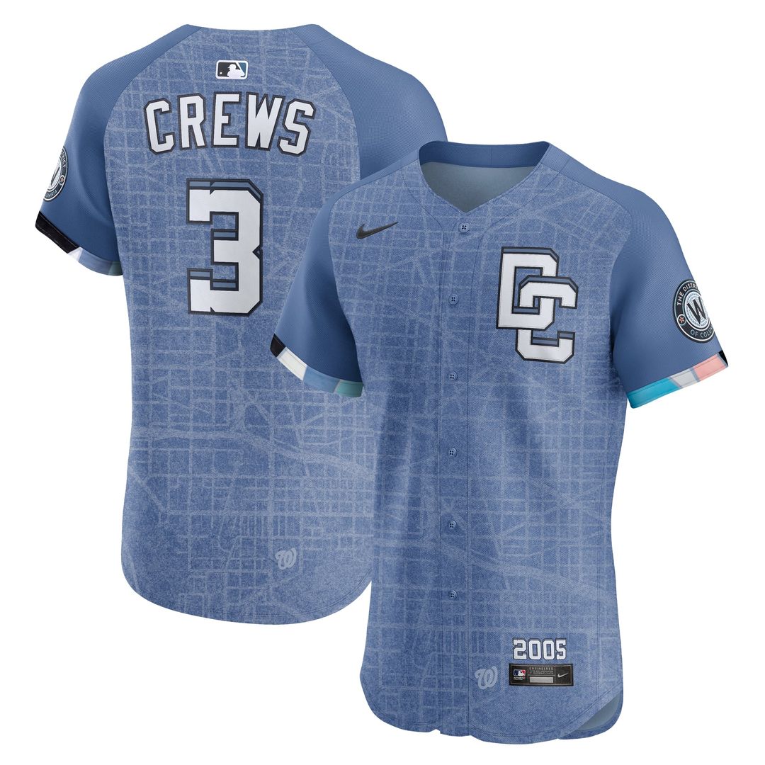 Washington Nationals Dylan Crews | Nike Blue 2025 City Connect Elite Player Jersey