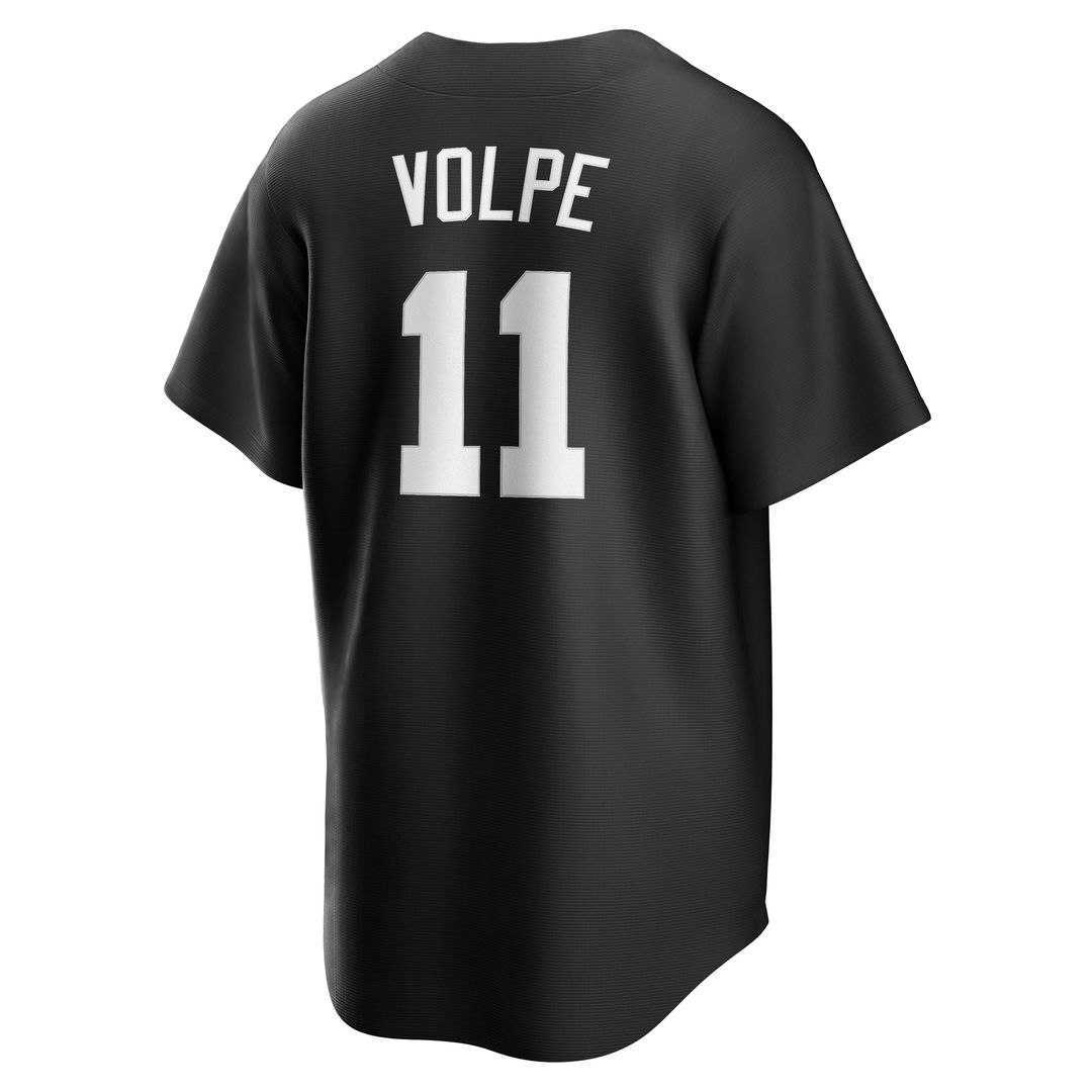 New York Yankees Anthony Volpe | Nike Black Fashion Replica Player Jersey