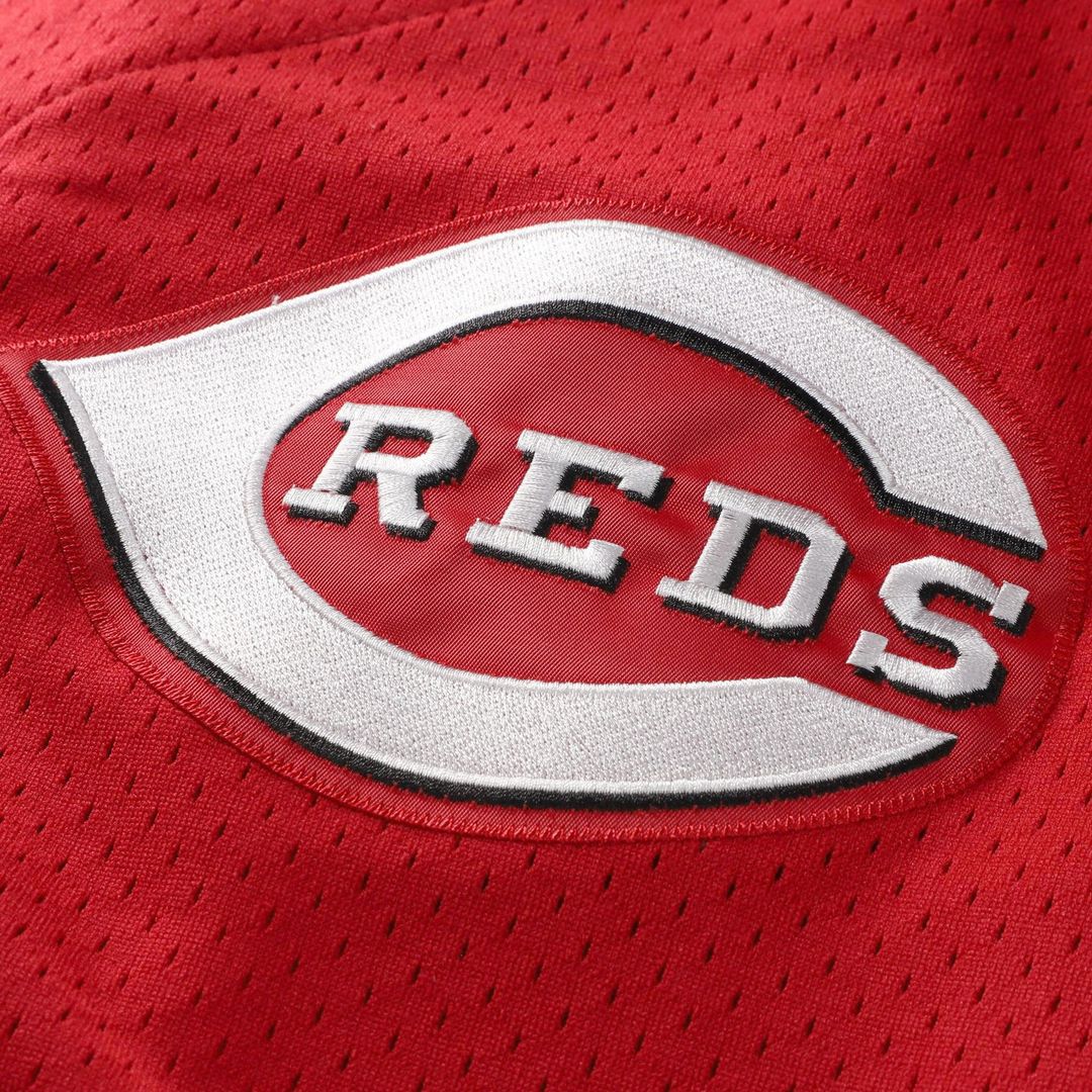 Cincinnati Reds Barry Larkin | Mitchell & Ness Red Throwback Cooperstown Mesh Batting Practice Jersey