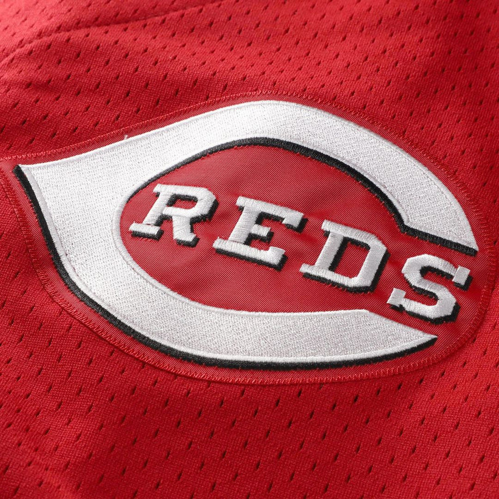 Cincinnati Reds Barry Larkin | Mitchell & Ness Black Cooperstown Collection Mesh Batting Practice Button-Up Jersey
