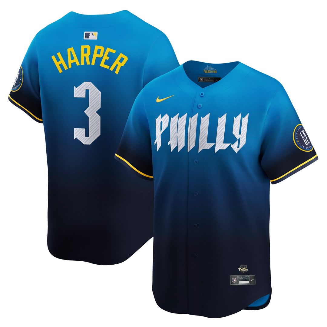 Philadelphia Phillies Bryce Harper | Nike Blue City Connect Limited Player Jersey