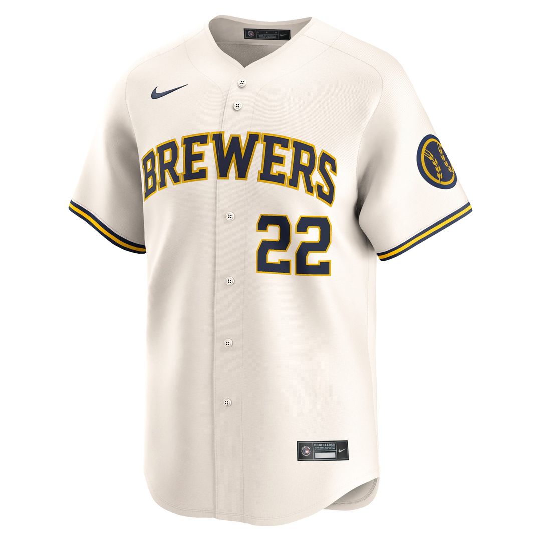 Milwaukee Brewers Christian Yelich | Nike Cream Home Limited Player Jersey