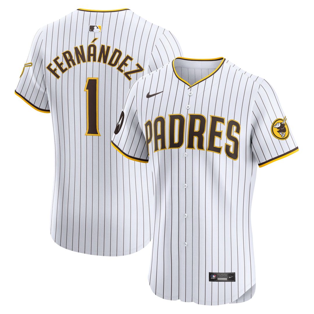 San Diego Padres Tony Fernández | Nike White Home Elite Sponsor Patch Player Jersey