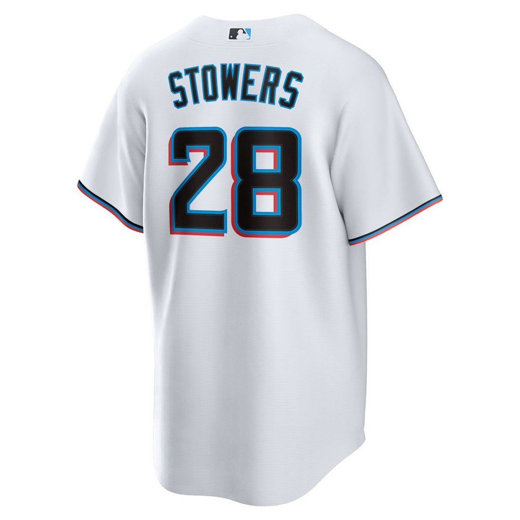 Miami Marlins Kyle Stowers | Nike White Home Replica Jersey