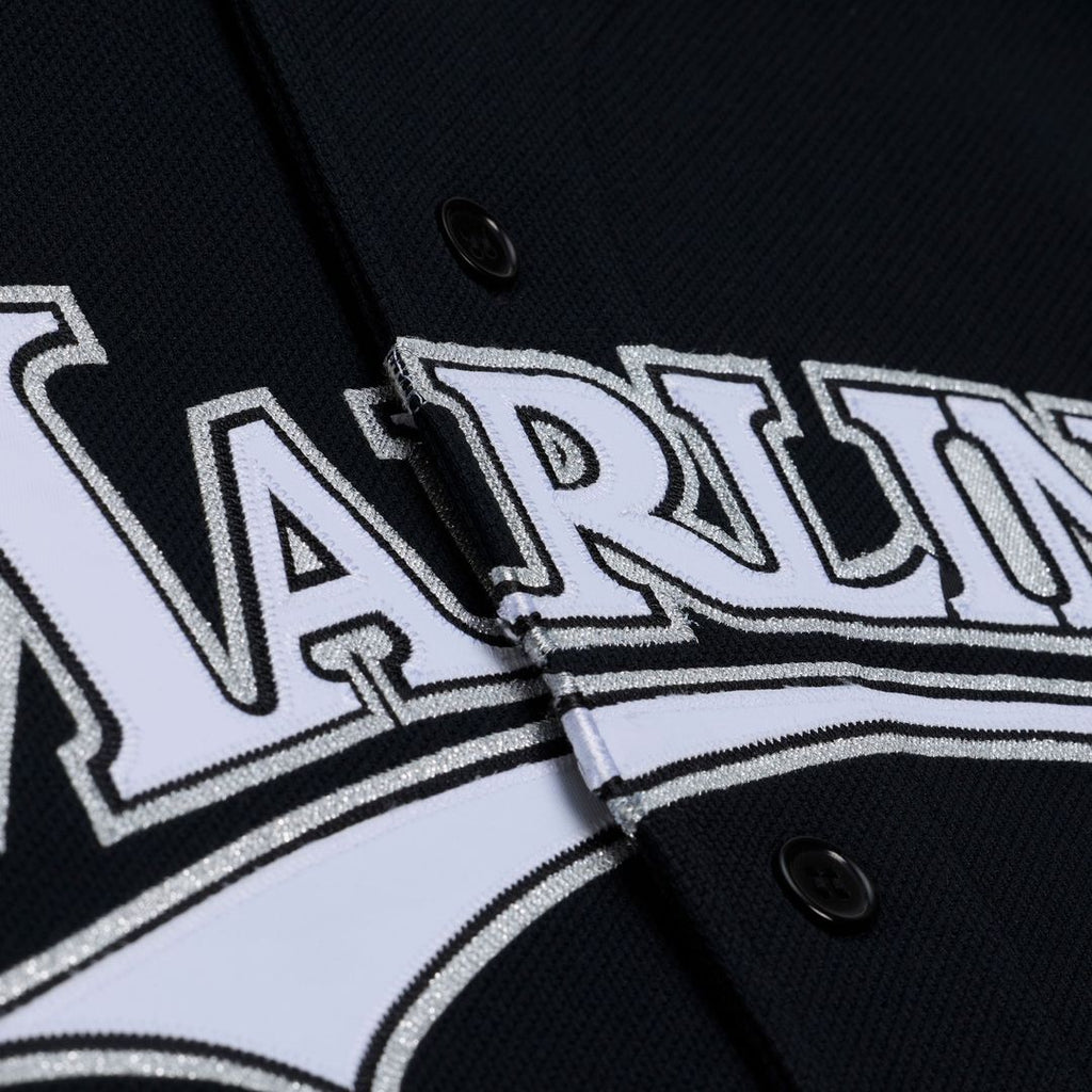 Florida Marlins Miguel Cabrera | Mitchell & Ness Black 2003 Cooperstown Mesh Batting Practice Button-Up Jersey