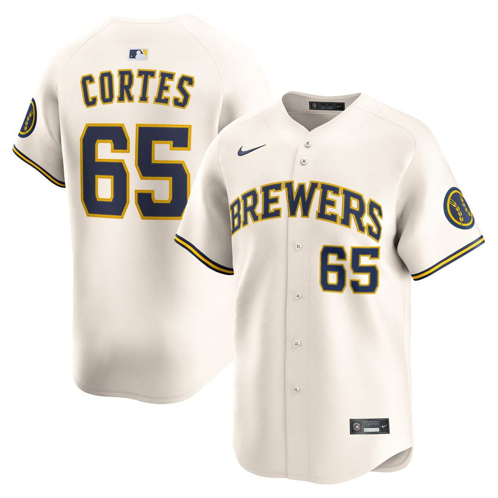 Milwaukee Brewers Nestor Cortes | Nike Cream Home Limited Player Jersey
