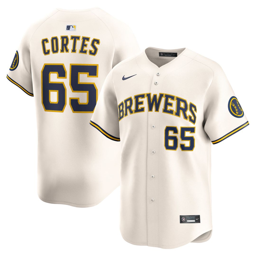 Milwaukee Brewers Nestor Cortes | Nike Cream Home Limited Player Jersey