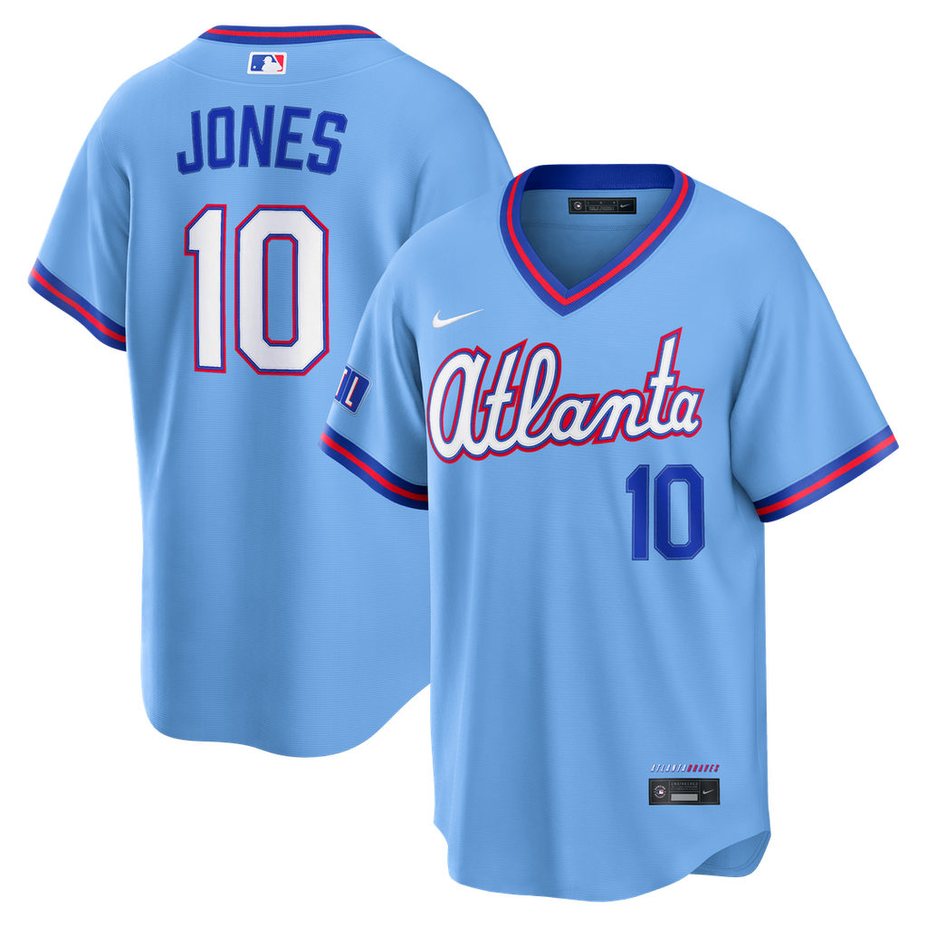 Atlanta Braves Chipper Jones | Nike Powder Blue 2026 City Connect Stadium Jersey
