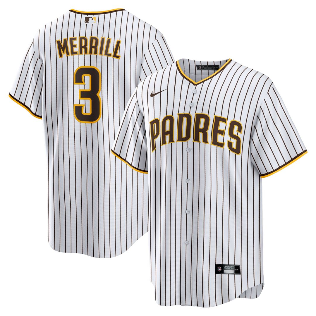 San Diego Padres Jackson Merrill | Nike White Home Replica Jersey