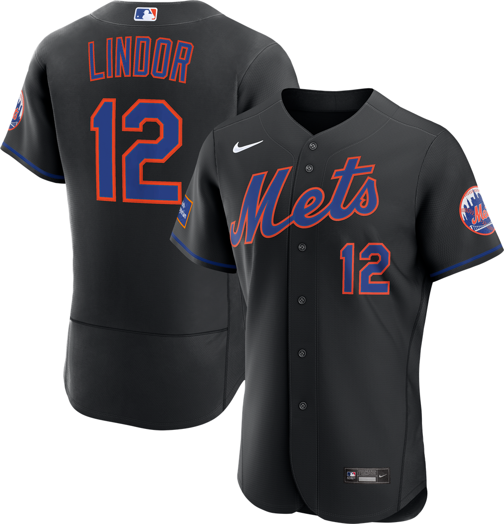 New York Mets Francisco Lindor | Nike White Home Authentic Sponsor Patch Jersey