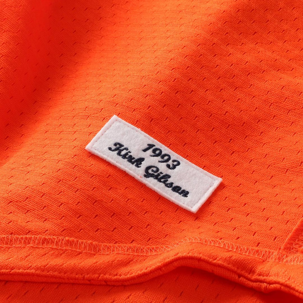 Detroit Tigers Kirk Gibson | Mitchell & Ness Orange Cooperstown Collection Mesh Batting Practice Button-Up Jersey