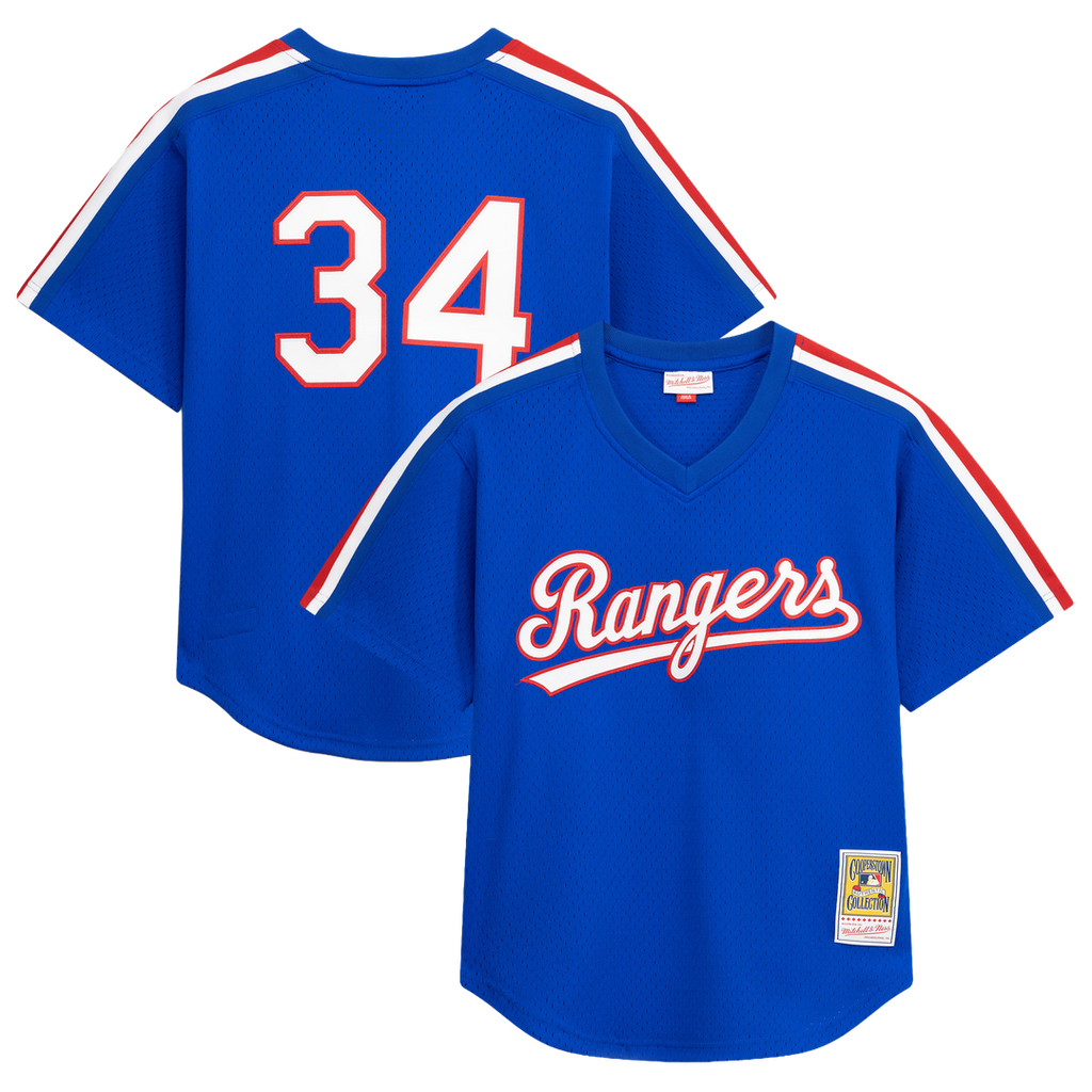 Texas Rangers Nolan Ryan | Mitchell & Ness Royal Big & Tall Cooperstown Mesh Batting Practice Jersey