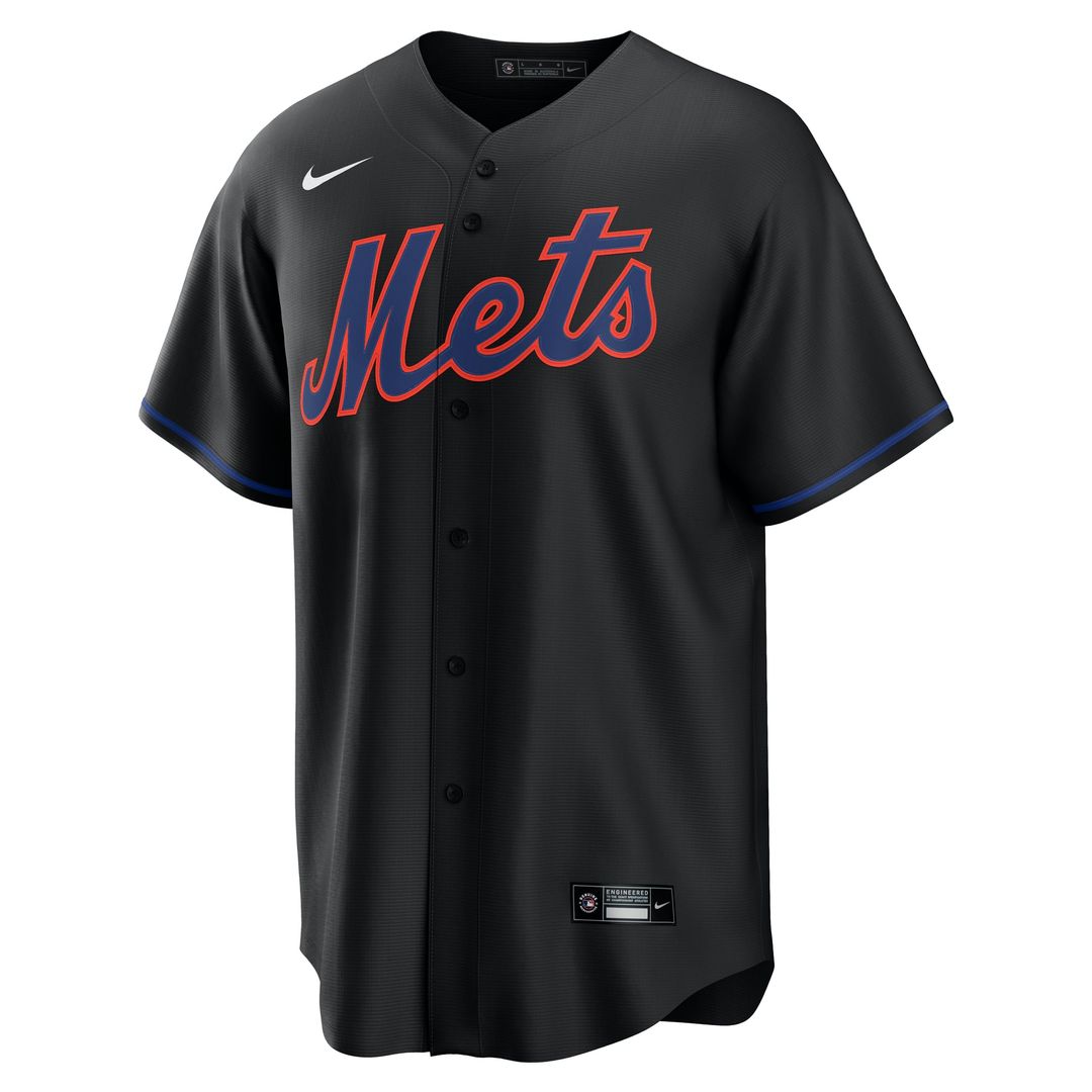 New York Mets Brandon Nimmo | Nike Black Alternate Replica Jersey