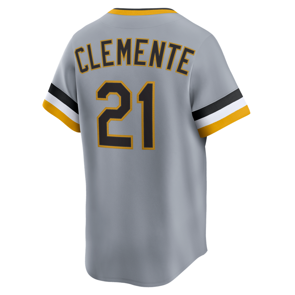 Pittsburgh Pirates Roberto Clemente | Nike Gray Throwback Cooperstown Collection Limited Jersey