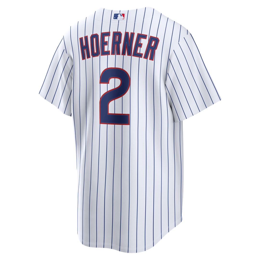 Chicago Cubs Nico Hoerner | Nike White Home Replica Jersey