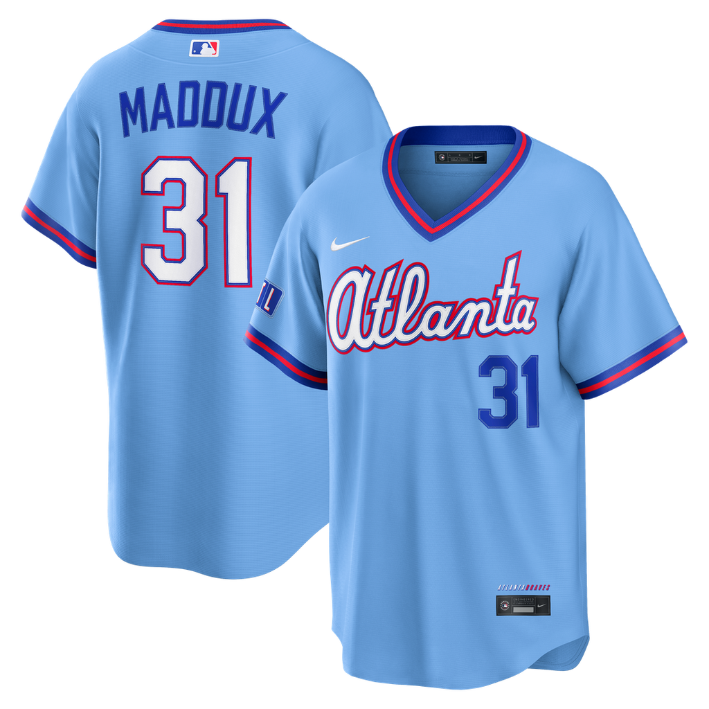Atlanta Braves Greg Maddux | Nike Powder Blue 2026 City Connect Stadium Jersey