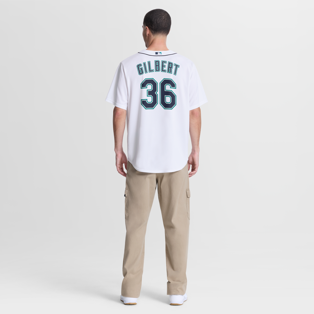 Seattle Mariners Logan Gilbert | Nike White Home Replica Jersey