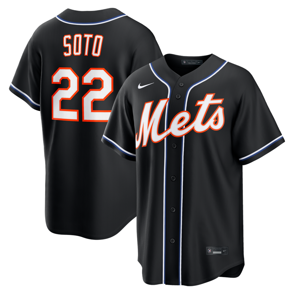New York Mets Juan Soto | Nike Fashion Replica Black Out Jersey
