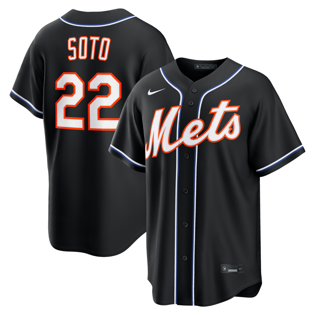 New York Mets Juan Soto | Nike Fashion Replica Black Out Jersey