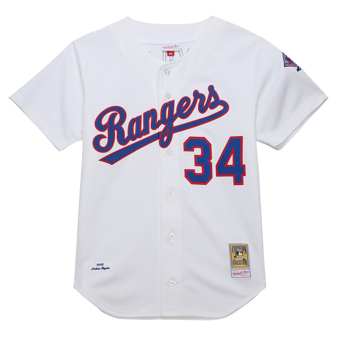Texas Rangers Nolan Ryan | Mitchell & Ness White 1993 Cooperstown Collection Authentic Jersey