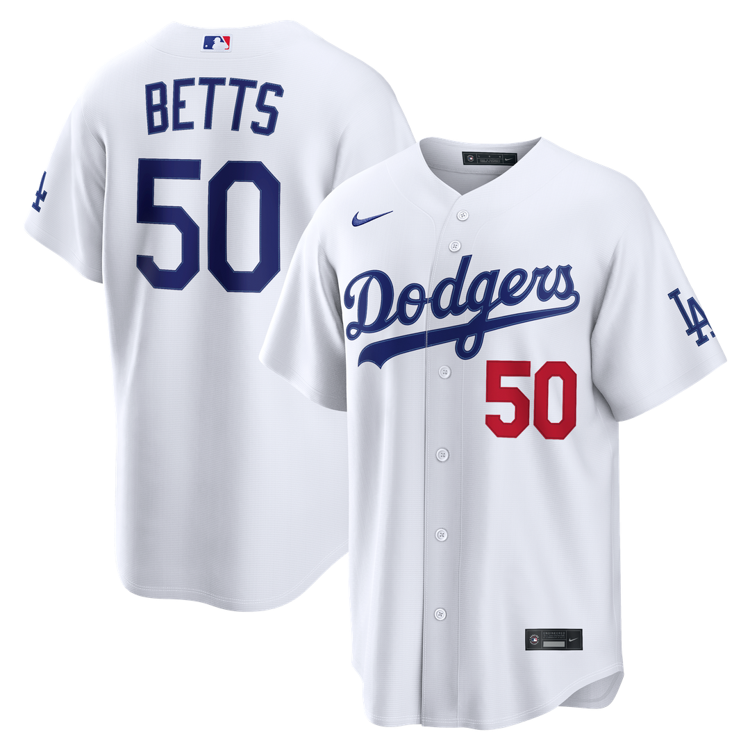 Los Angeles Dodgers Mookie Betts | Nike White Home Stadium Jersey