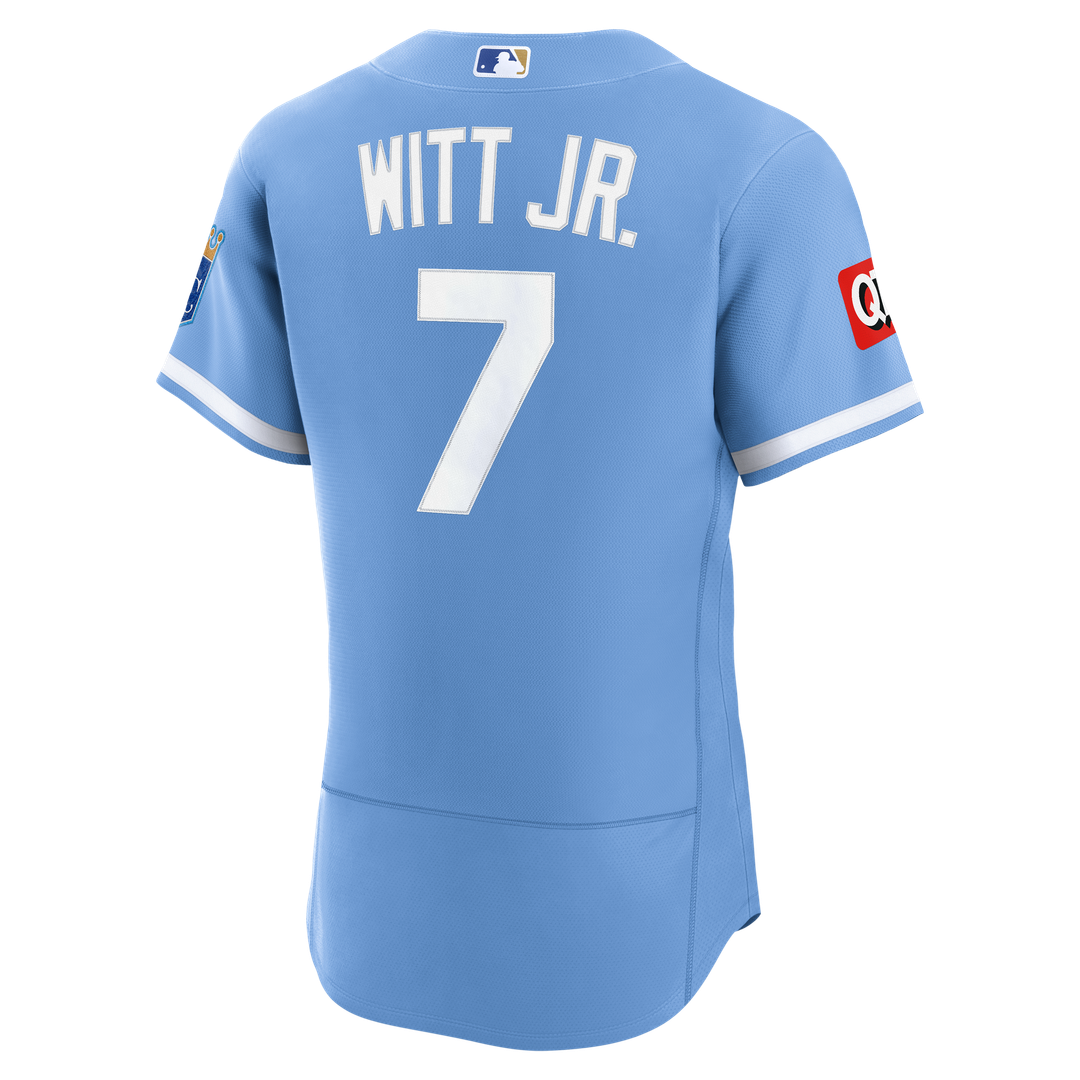 Kansas City Royals Bobby Witt Jr. | Nike Light Blue Alternate Authentic Sponsor Patch Jersey