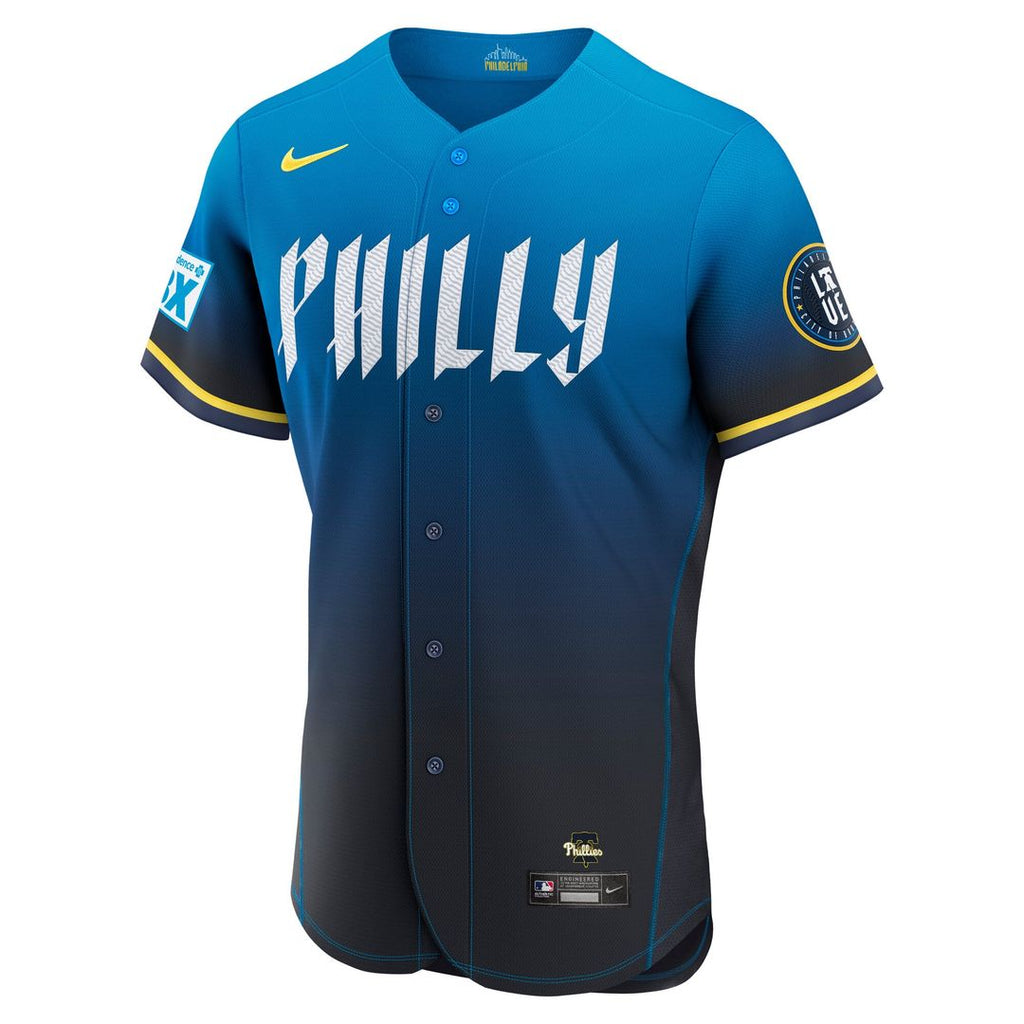 Philadelphia Phillies | Nike Navy City Connect Authentic Sponsor Patch Jersey