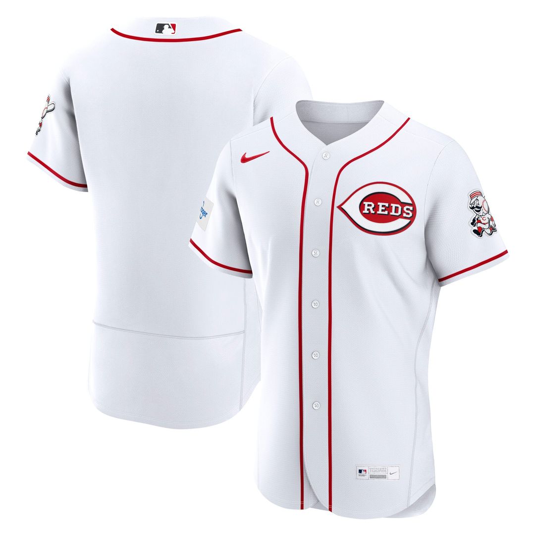 Cincinnati Reds | Nike White Home Sponsor Patch Authentic Jersey