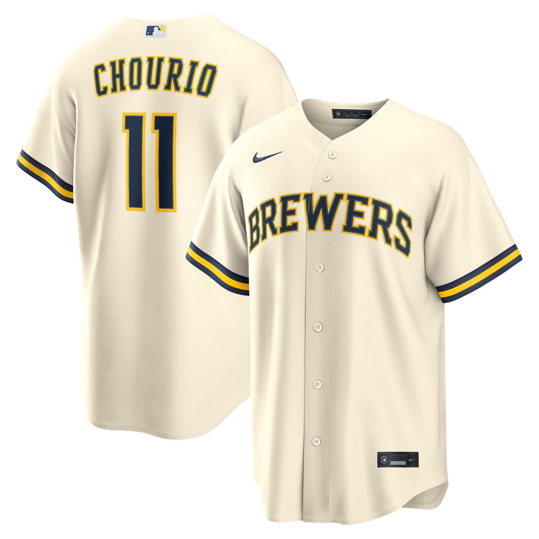 Milwaukee Brewers Jackson Chourio | Nike Cream Home Replica Jersey
