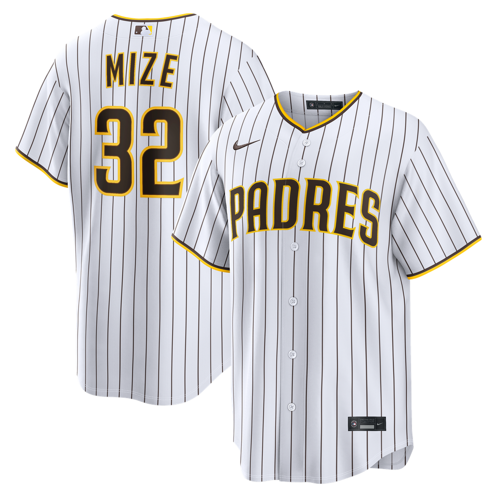 San Diego Padres Casey Mize | Nike White Home Replica Jersey